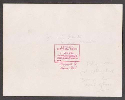 GENUINE JAN SMUTS & OUMA SMUTS PHOTOGRAPH SIZE +/- 21.5 cm x +/- 16.8 cm