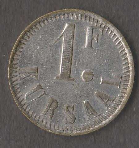 SCARCE KURSAAL 1 FRANC CASINO TOKEN