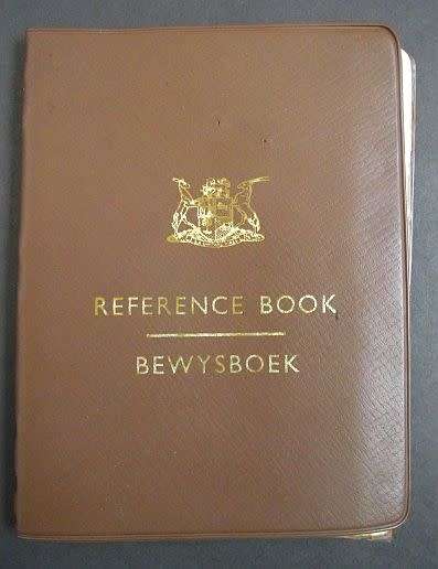 APARTHEID ERA DOMPAS/REFERENCE BOOK