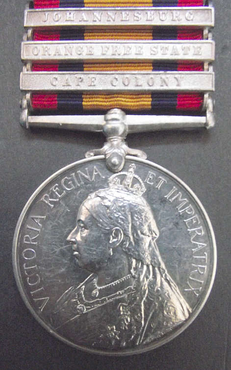 QSA 3 CLASPS KSA 2 CLASPS TO PRIVATE IN SOUTH WALES BORDERERS DANGEROUSLY WOUNDED AT KAREE SIDING