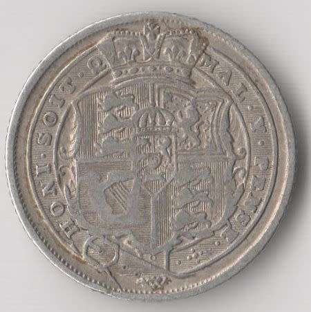 1816 GREAT BRITAIN KING GEORGE III SIX PENCE SILVER COIN