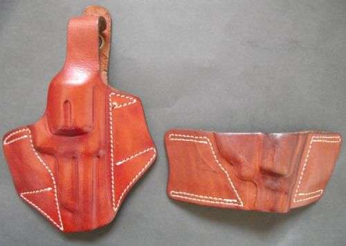 LEATHER GUN HOLSTERS FOR A REVOLVER & PISTOL