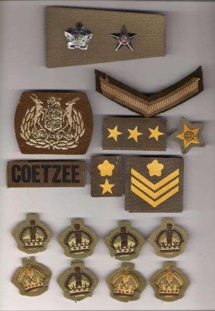 Great lot of SADF Rank Insignia, Badges & Pips!