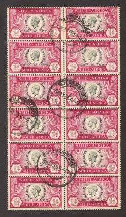 Union Sa KGV Silver Jubilee"EXTRA STROKE ON "I" MISSING FORHEAD DAMAGED LETTERS,TOOTH etc"-Used