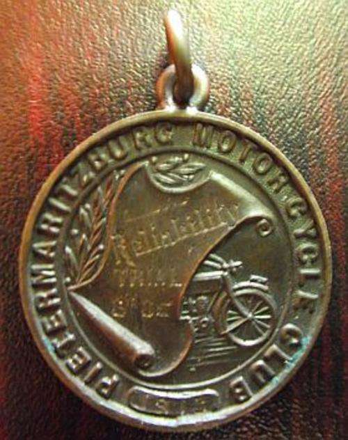 1913 PIETERMARITZBURG MOTORCYCLE CLUB RELIABILITY TRIAL MEDALLION
