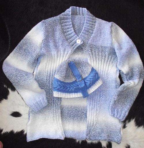 Handknitted Cardigan & Beanie