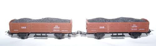 Lima SAR ES short wagons with coal load x 2  - HO #17002