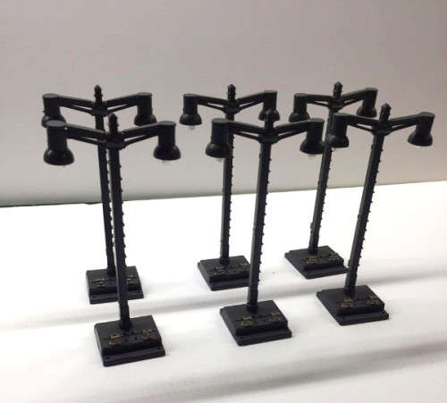 18020 Lima lampposts, double (6 pcs) - HO