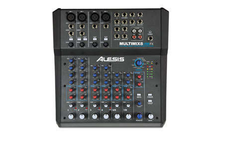 Alesis MultiMix 8 USB FX 8 Channel Mixer with Effects / USB Audio Interface