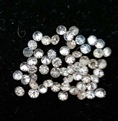 54 X NATURAL ROUND BRILLIANT CUT UNTREATED DIAMONDS. One pointer each.....