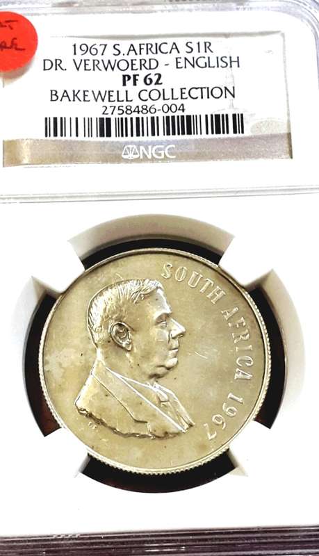 RARE ALTERNATE LANGUAGE 1967 SILVER R1 GRADED PF 62 BY NGC