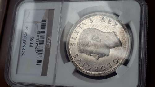 1949 SA UNION CROWN GRADED  PF 65 BY NGC
