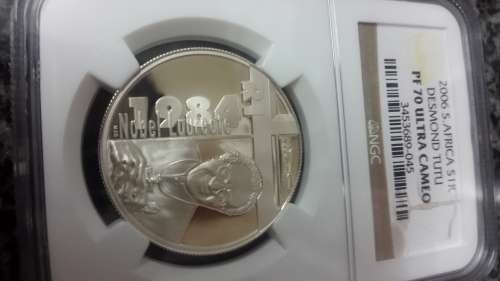 2006 RSA SILVER R1  DESMOND TUTU   GRADED PF 70     BY NGC