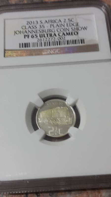 2013 RSA SILVER 2.5 CENTS PLAIN EDGE CLASS 35 GRADED   BY NGC