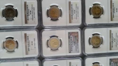 2008 MANDELA  BIRTHDAY R5 - GRADED MS 66 BY NGC