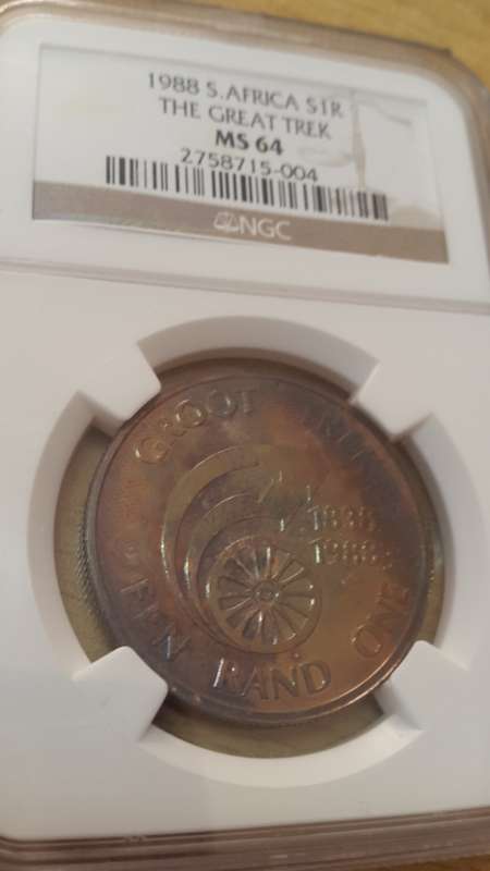 1988 RSA SILVER R1 GREAT TREK   GRADED  MS 64  BY NGC