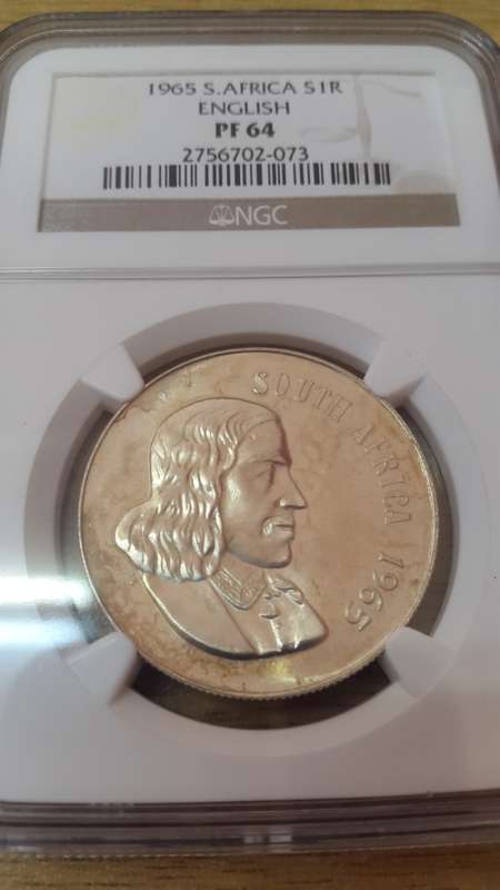 1965 RSA SILVER R1 GRADED PF 64   BY NGC