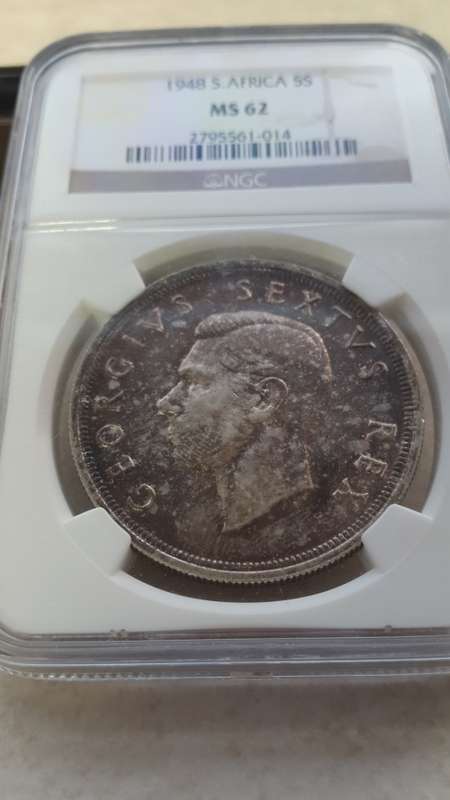 1948 SA UNION CROWN  GRADED MS 62   BY NGC