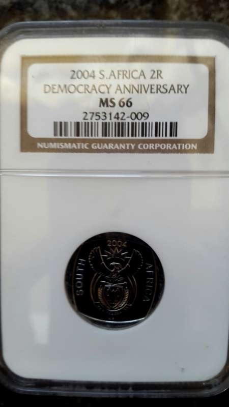 2004 RSA R1 DEMOCRACY  GRADED MS 66   BY NGC