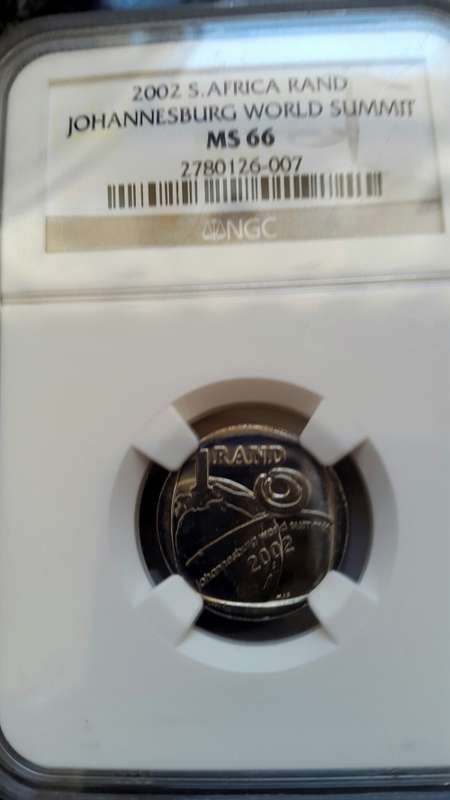 2002 RSA R1 WORLD SUMMIT   GRADED  MS 66  BY NGC