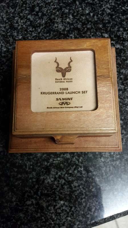 2008 KRUGERRAND LAUNCH SET. 110 YEAR ANNIVERSARY OF KRUGER NATIONAL PARK. 1 OZ PROOF KRUGERRAND WITH