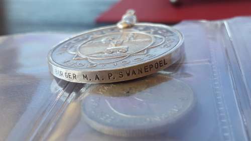 ANGLO BOER WAR MEDAL TO BURGER  M.A.P SWANEPOEL