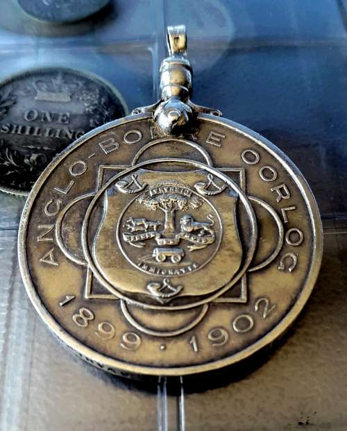 ANGLO BOER WAR MEDAL TO BURGER  M.A.P SWANEPOEL