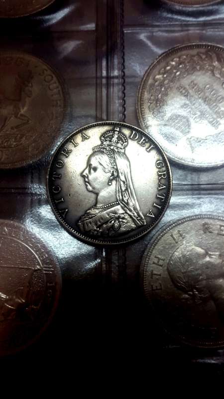1887 BRITAIN STERLING SILVER CROWN