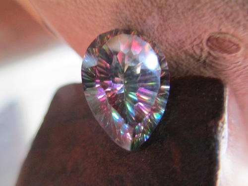STUNNING 5.65 CT MYSTIC TOPAZ PEAR FACETED GEM