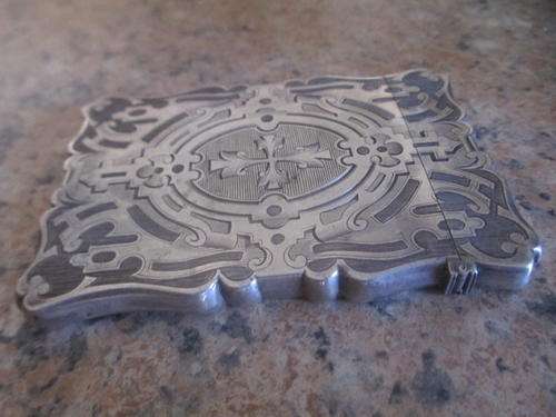 1854 CALLING CARD HOLDER FROM BIRMINGHAM - 60 GRAMS OF STERLING SILVER