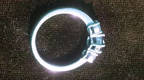 Stunning and elegant Platinum white and black diamond ring. Please read description