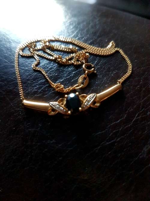 9 ct Sapphire and diamond necklace. 4.4 grams 9 ct....see description for pics