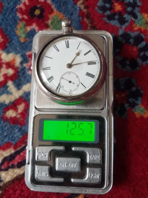 1866 City of London Half Hunters Sterling Silver Pocket Watch