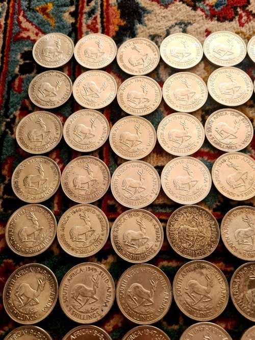 100 X SA UNION CROWN COLLECTION Dates 1947 - 1950 .PLEASE READ DESCRIPTION