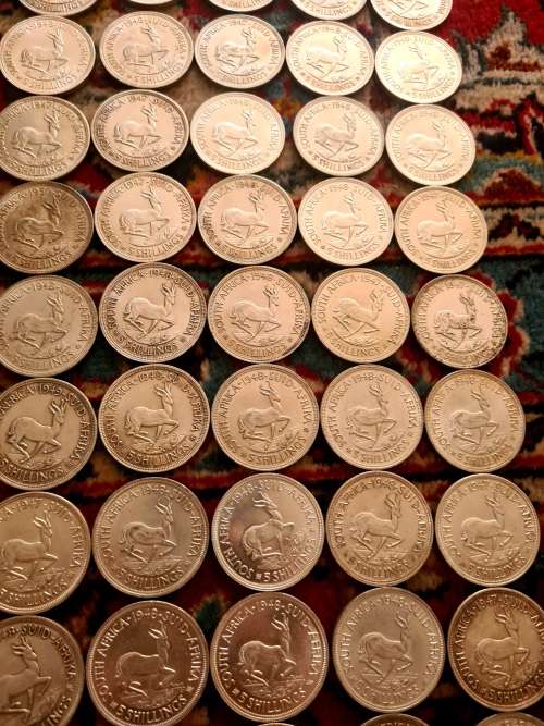 100 X SA UNION CROWN COLLECTION Dates 1947 - 1950 .PLEASE READ DESCRIPTION