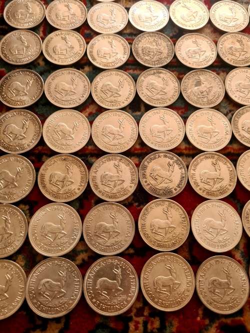 100 X SA UNION CROWN COLLECTION Dates 1947 - 1950 .PLEASE READ DESCRIPTION