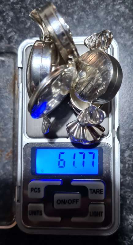 Sterling silver vesta case collection. Weight 61, 77 grams of silver