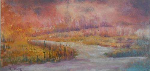 OIL PAINTING ORIGINAL ON HARDBOARD BOARD RON DOWNS