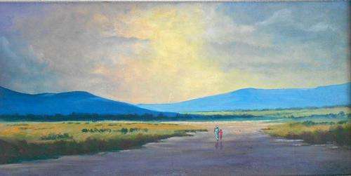 OIL PAINTING ORIGINAL RON DOWNS HARDBOARD