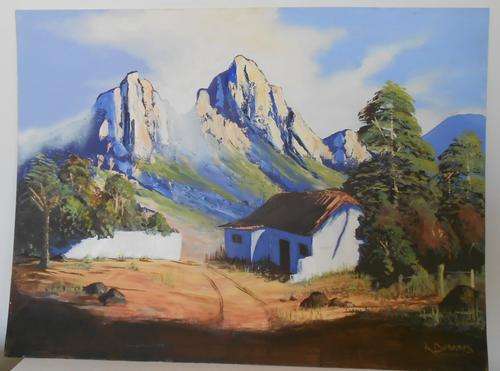 Cape Farmstead ORIGINAL SIGNED OIL 450 MM X 600 MM