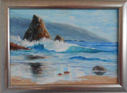 SEASCAPE ORIGINAL SET SIGNED OILS ROCKS