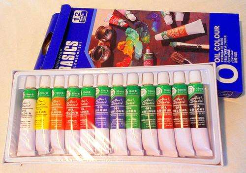 PAINT SETS -OIL- ACRYLIC- WATERCOLOUR- GOUACHE- (12 COLOURS per set)