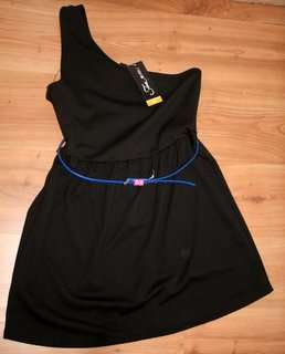Free2bU - Black One Shoulder Dress size 12