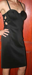 Guess - Black Corset Cocktail Dress - Large