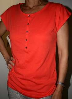 Bensimon - Coral Button down Tee Shirt - size small