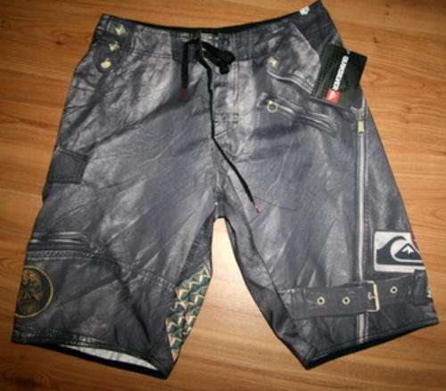 QuikSilver - Black Printed Broadshorts - Size 34