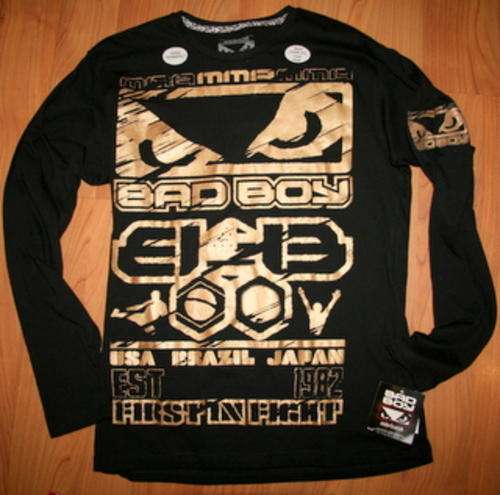 Bad Boy - Mens Long sleeve Black Tee Shirt - Medium