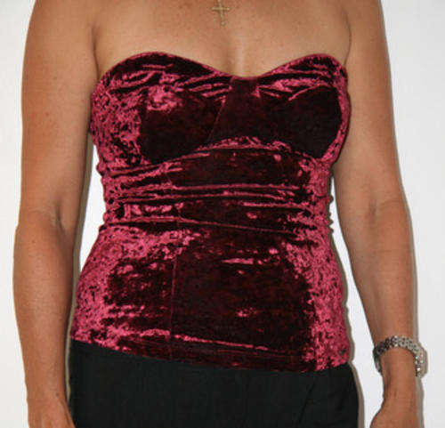 Sissy Boy - Burgundy Velvet Corset - Size Medium