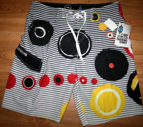 Quiksilver - Mens Striped Broadshorts - size 34
