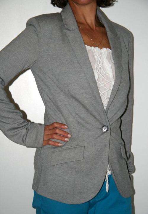 Kelso - Grey lined Casual Jacket - size 8 tall